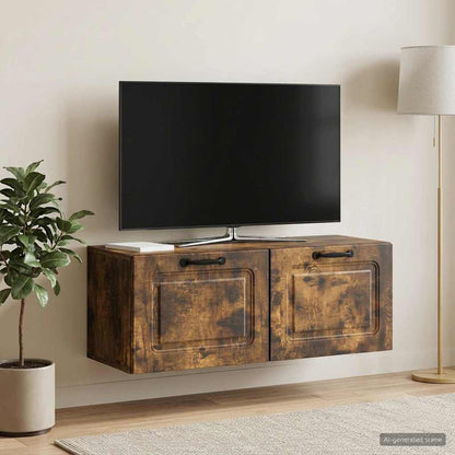 Wall-Mounted TV Cabinet Smoked Oak 78.5 x 31 x 30 cm