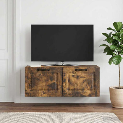 Wall-Mounted TV Cabinet Smoked Oak 78.5 x 31 x 30 cm