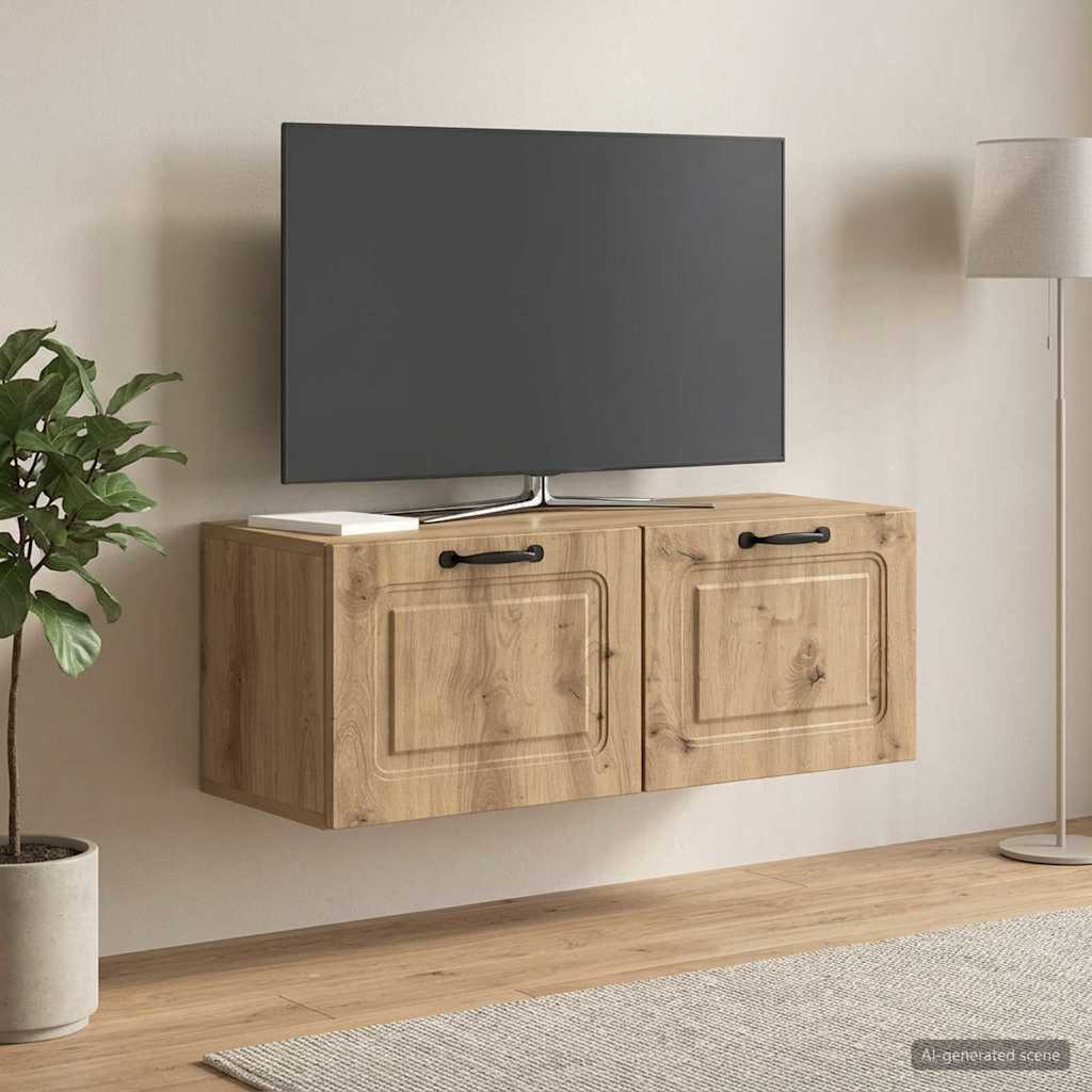 Wall-Mounted TV Cabinet 78.5 x 31 x 30 cm Artisan Oak