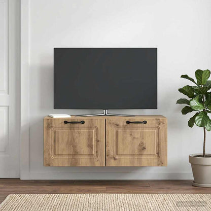 Wall-Mounted TV Cabinet 78.5 x 31 x 30 cm Artisan Oak