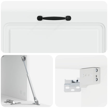 Wall-Mounted TV Cabinet White 98 x 31 x 30 cm Engineered Wood