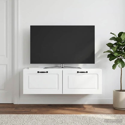 Wall-Mounted TV Cabinet White 98 x 31 x 30 cm Engineered Wood