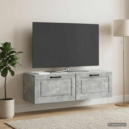 Wall-Mounted TV Cabinet Concrete Grey 98 x 31 x 30 cm