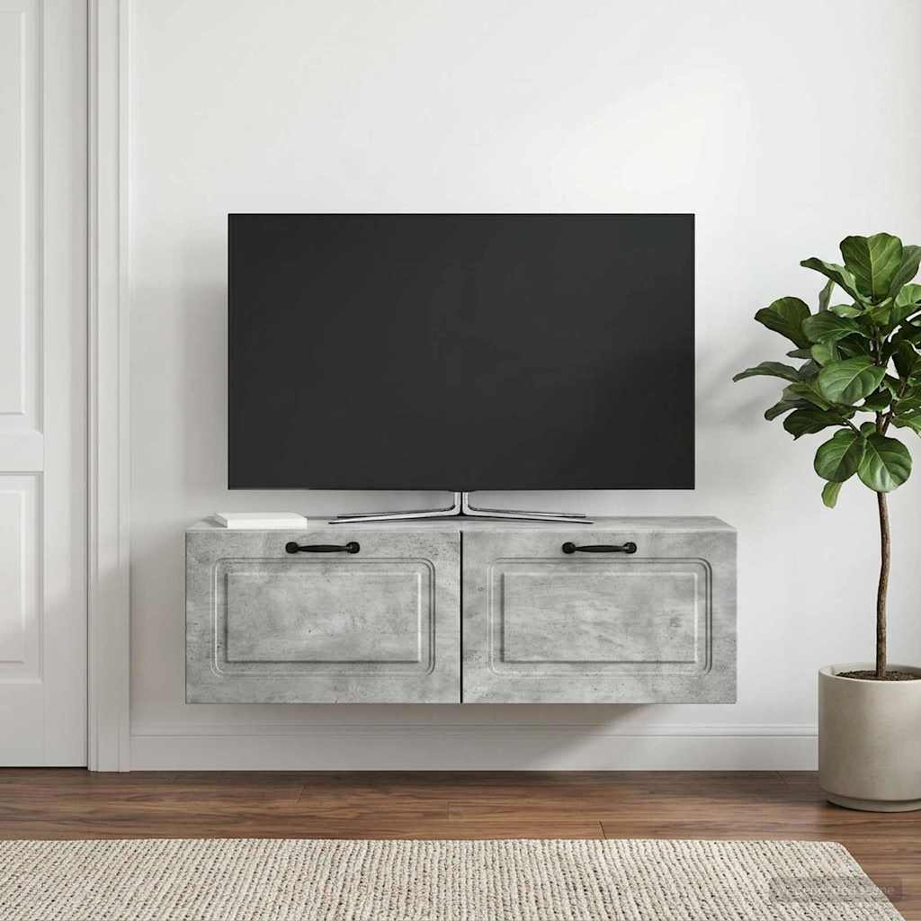 Wall-Mounted TV Cabinet Concrete Grey 98 x 31 x 30 cm