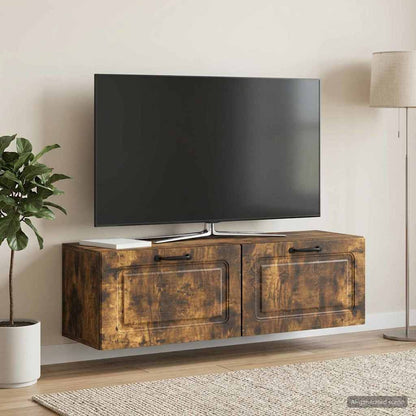 Wall-Mounted TV Cabinet Wall-mounted Smoked Oak 98 x 31 x 30 cm