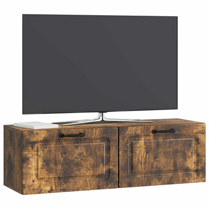 Wall-Mounted TV Cabinet Wall-mounted Smoked Oak 98 x 31 x 30 cm