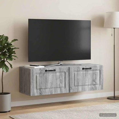 Wall-Mounted TV Cabinet Grey Sonoma 98 x 31 x 30 cm