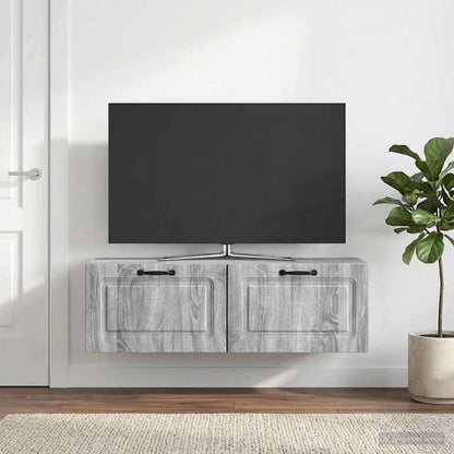Wall-Mounted TV Cabinet Grey Sonoma 98 x 31 x 30 cm