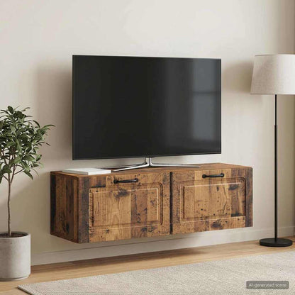 Wall-Mounted TV Cabinet Wall-mounted Old Wood 98 x 31 x 30 cm