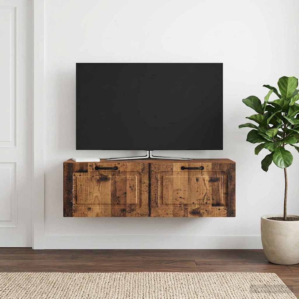 Wall-Mounted TV Cabinet Wall-mounted Old Wood 98 x 31 x 30 cm