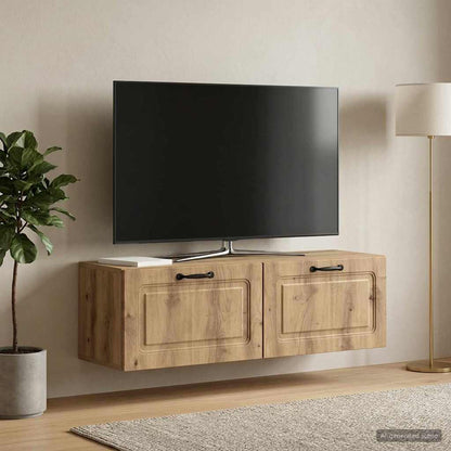 Wall-Mounted TV Cabinet 98 x 31 x 30 cm Artisan Oak