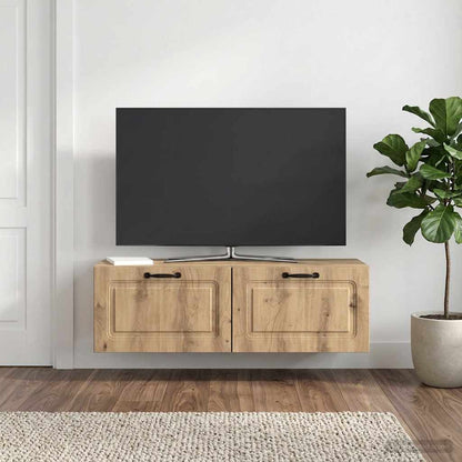Wall-Mounted TV Cabinet 98 x 31 x 30 cm Artisan Oak