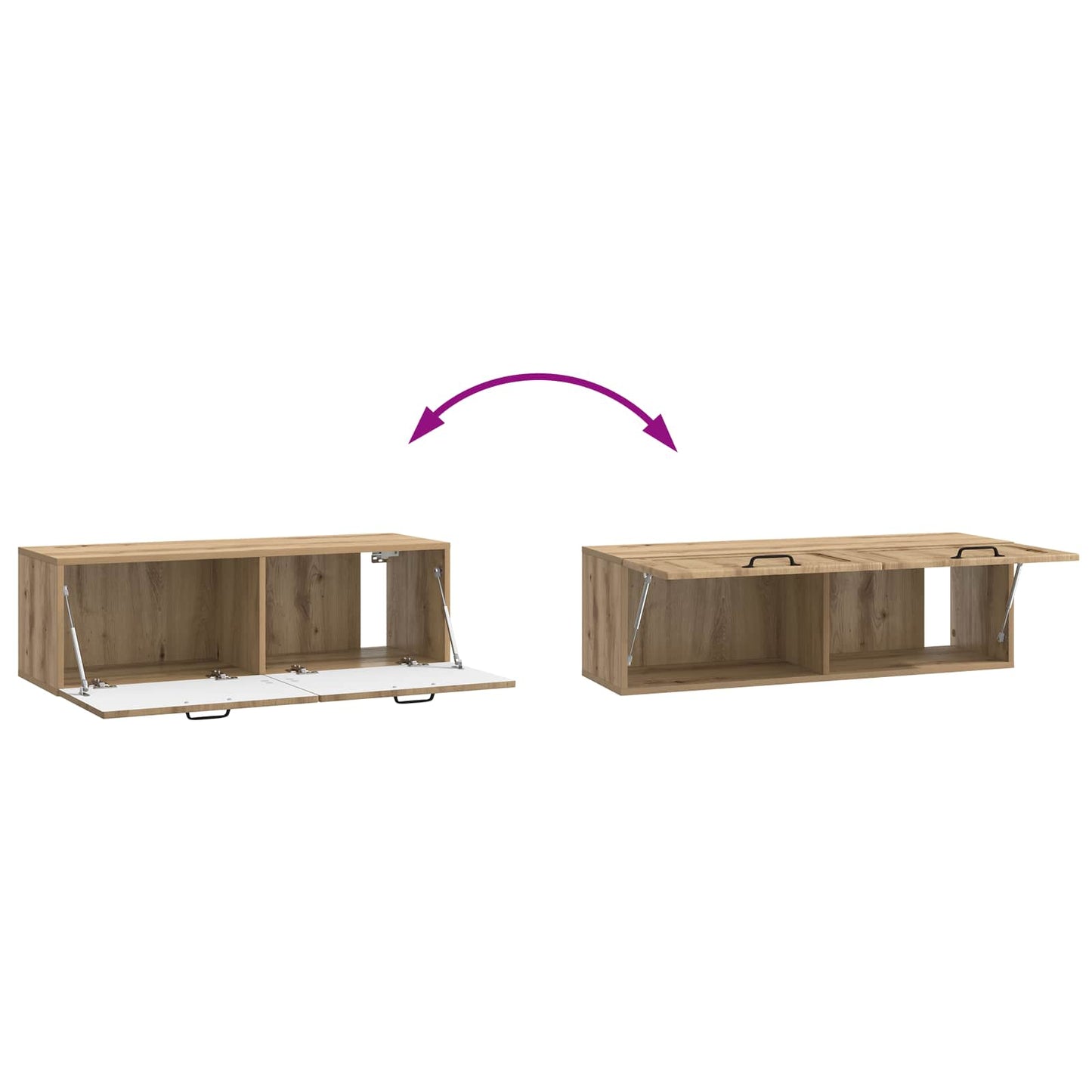 Wall-Mounted TV Cabinet Artisan Oak 98 x 31 x 30 cm