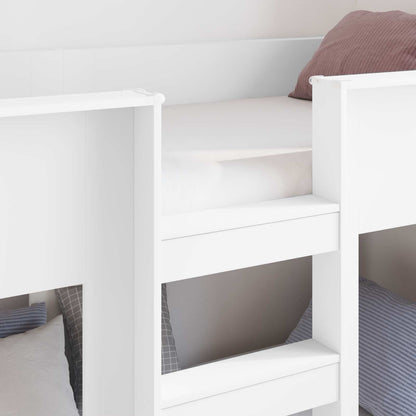 Bunk Bed for Kids White 75 x 190 cm Engineered Wood