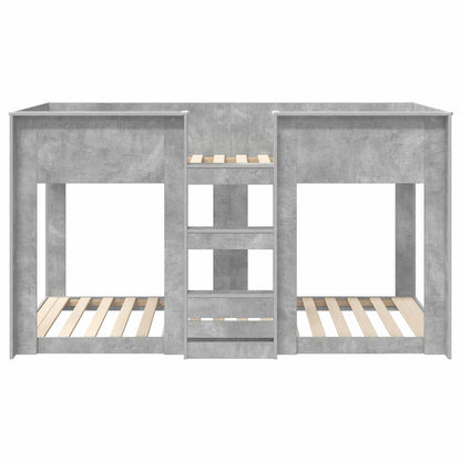 Bunk Bed for Kids Concrete Grey 90 x 190 cm Engineered Wood