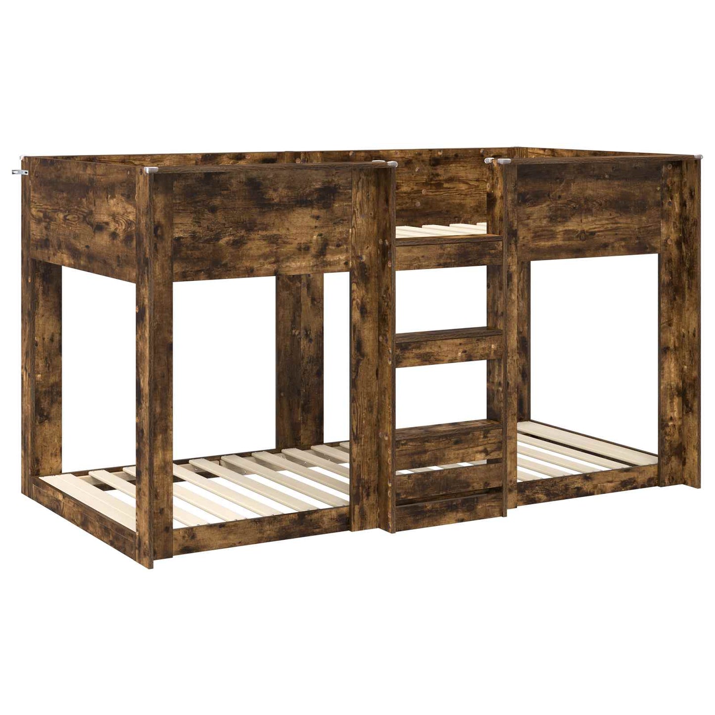 Bunk Bed for Kids Smoked Oak 90 x 190 cm Engineered Wood