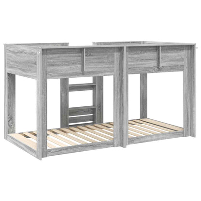 Bunk Bed for Kids Grey Sonoma 90 x 190 cm Engineered Wood