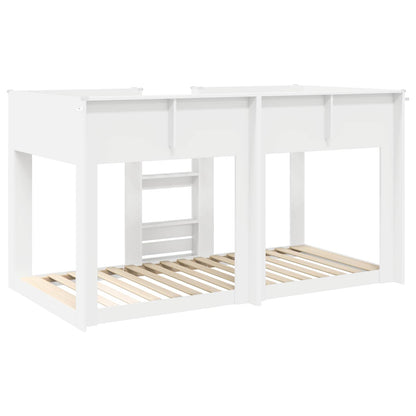 Bunk Bed for Kids White 80 x 200 cm Engineered Wood