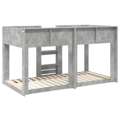 Bunk Bed for Kids Concrete Grey 80 x 200 cm Engineered Wood