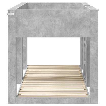 Bunk Bed for Kids Concrete Grey 80 x 200 cm Engineered Wood