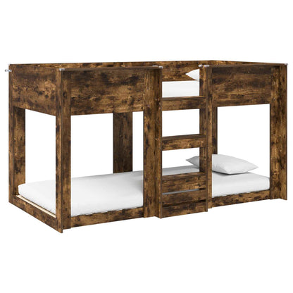 Bunk Bed for Kids Smoked Oak 80 x 200 cm Engineered Wood