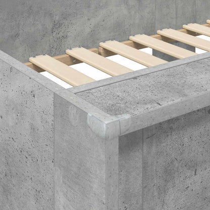 Bunk Bed for Kids Concrete Grey 90 x 200 cm Engineered Wood