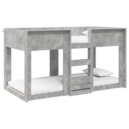 Bunk Bed for Kids Concrete Grey 100 x 200 cm Engineered Wood