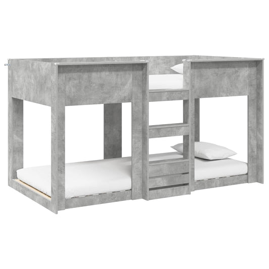 Bunk Bed for Kids Concrete Grey 100 x 200 cm Engineered Wood