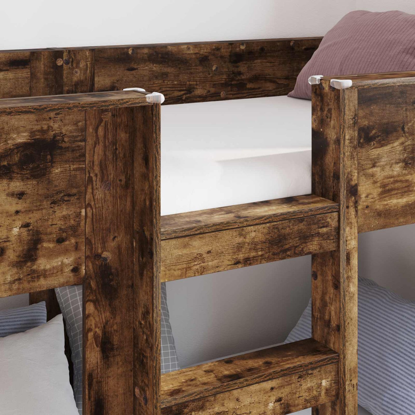 Bunk Bed for Kids Smoked Oak 100 x 200 cm Engineered Wood