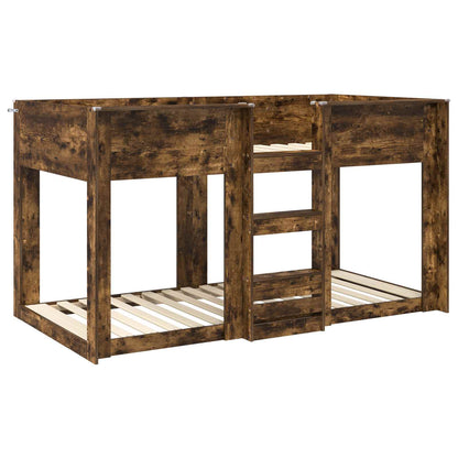 Bunk Bed for Kids Smoked Oak 100 x 200 cm Engineered Wood