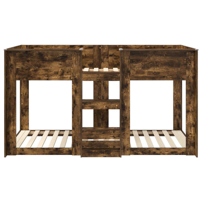Bunk Bed for Kids Smoked Oak 100 x 200 cm Engineered Wood