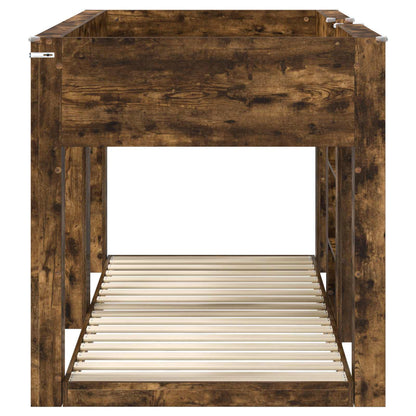 Bunk Bed for Kids Smoked Oak 100 x 200 cm Engineered Wood
