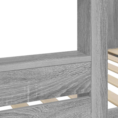 Bunk Bed for Kids Grey Sonoma 100 x 200 cm Engineered Wood