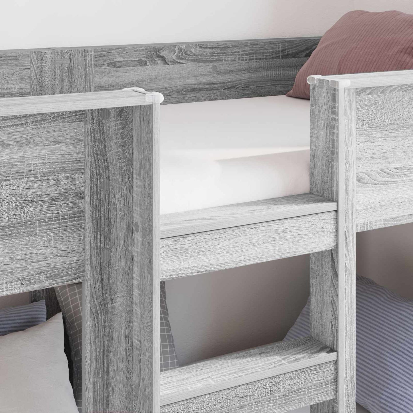 Bunk Bed for Kids Grey Sonoma 100 x 200 cm Engineered Wood