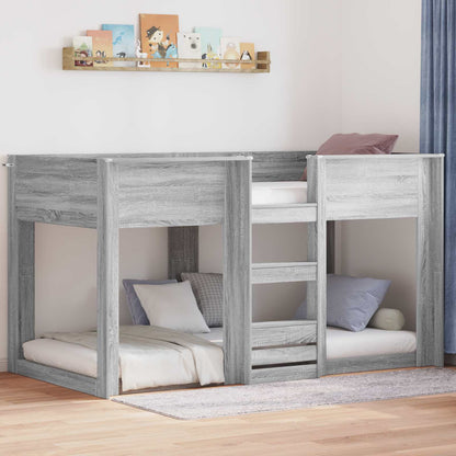 Bunk Bed for Kids Grey Sonoma 100 x 200 cm Engineered Wood