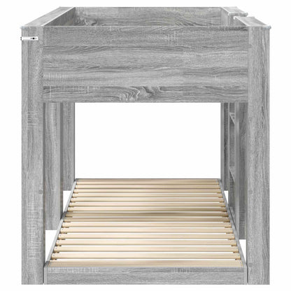 Bunk Bed for Kids Grey Sonoma 100 x 200 cm Engineered Wood