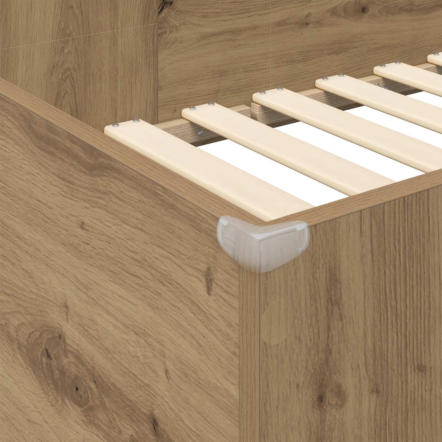 Loft Bed Frame with Desk with Shelf Artisan Oak 75 x 190 cm
