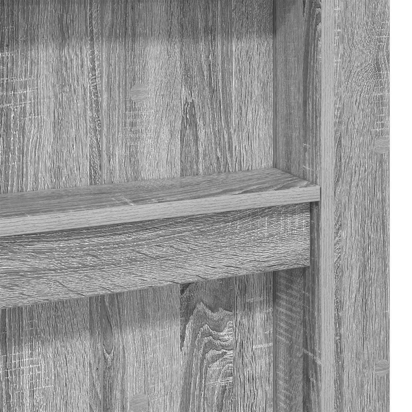 Loft Bed Frame with Desk with Storage Grey Sonoma 80 x 200 cm