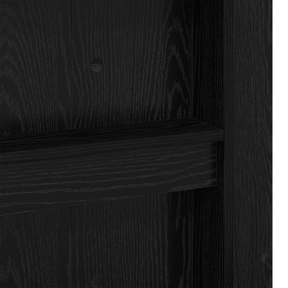 Loft Bed Frame with Desk Black Oak 90 x 200 cm Engineered Wood