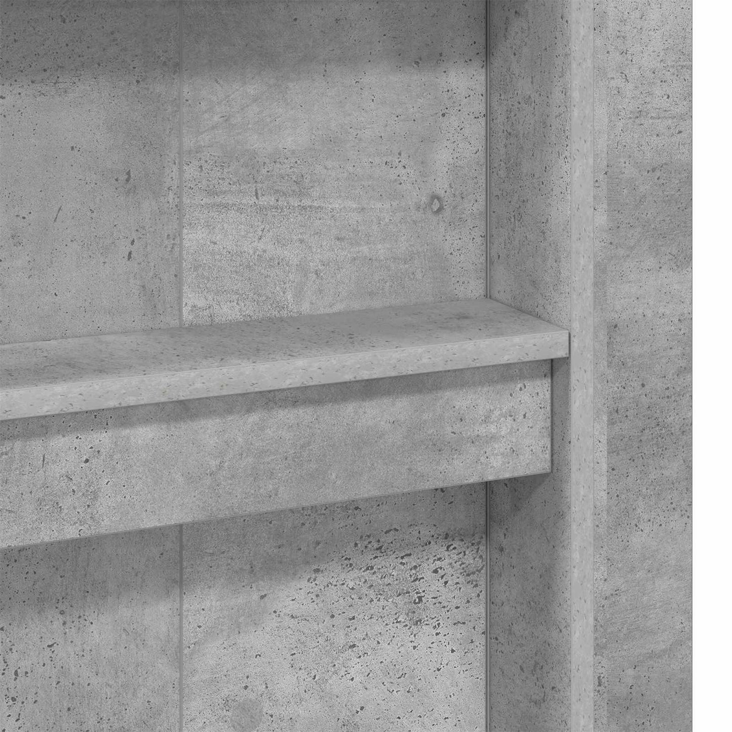 Loft Bed Frame with Desk Concrete Grey 100 x 200 cm