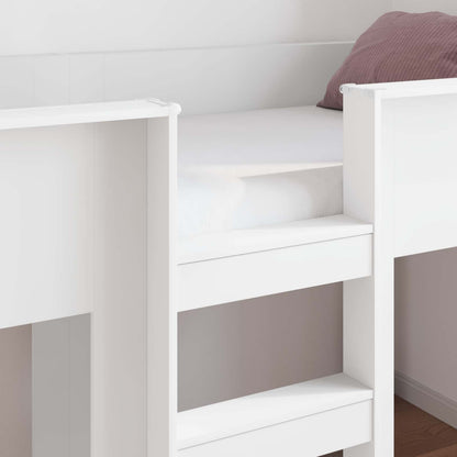 Bunk Bed for Kids White 75 x 190 cm Engineered wood