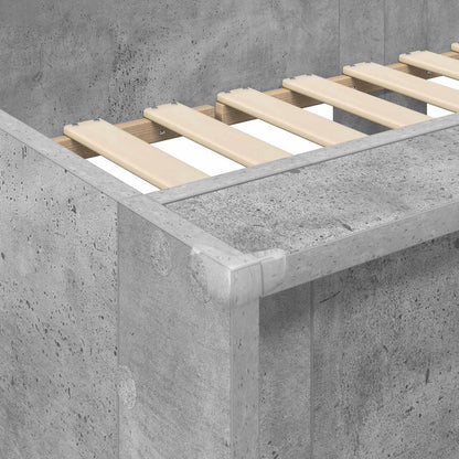 Bunk Bed for Kids Concrete Grey 75 x 190 cm Engineered wood