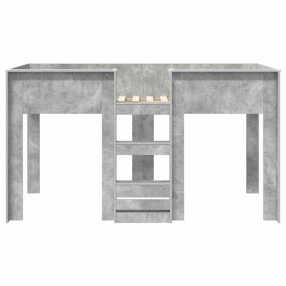 Bunk Bed for Kids Concrete Grey 75 x 190 cm Engineered wood