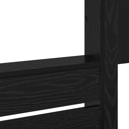 Bunk Bed for Kids Black Oak 80 x 200 cm Engineered wood