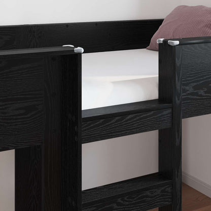 Bunk Bed for Kids Black Oak 80 x 200 cm Engineered wood