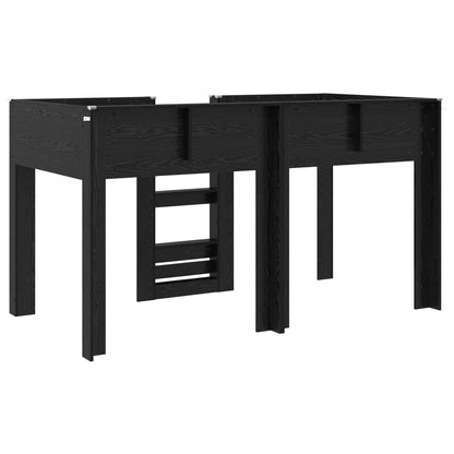 Bunk Bed for Kids Black Oak 80 x 200 cm Engineered wood