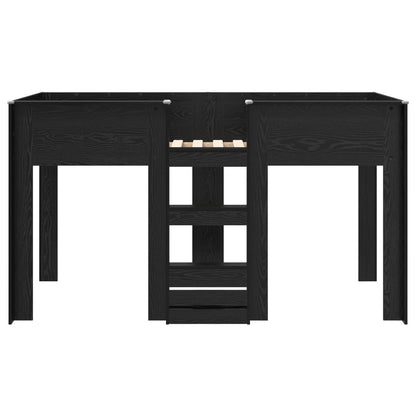 Bunk Bed for Kids Black Oak 80 x 200 cm Engineered wood