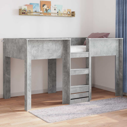 Bunk Bed for Kids Concrete Grey 80 x 200 cm Engineered wood