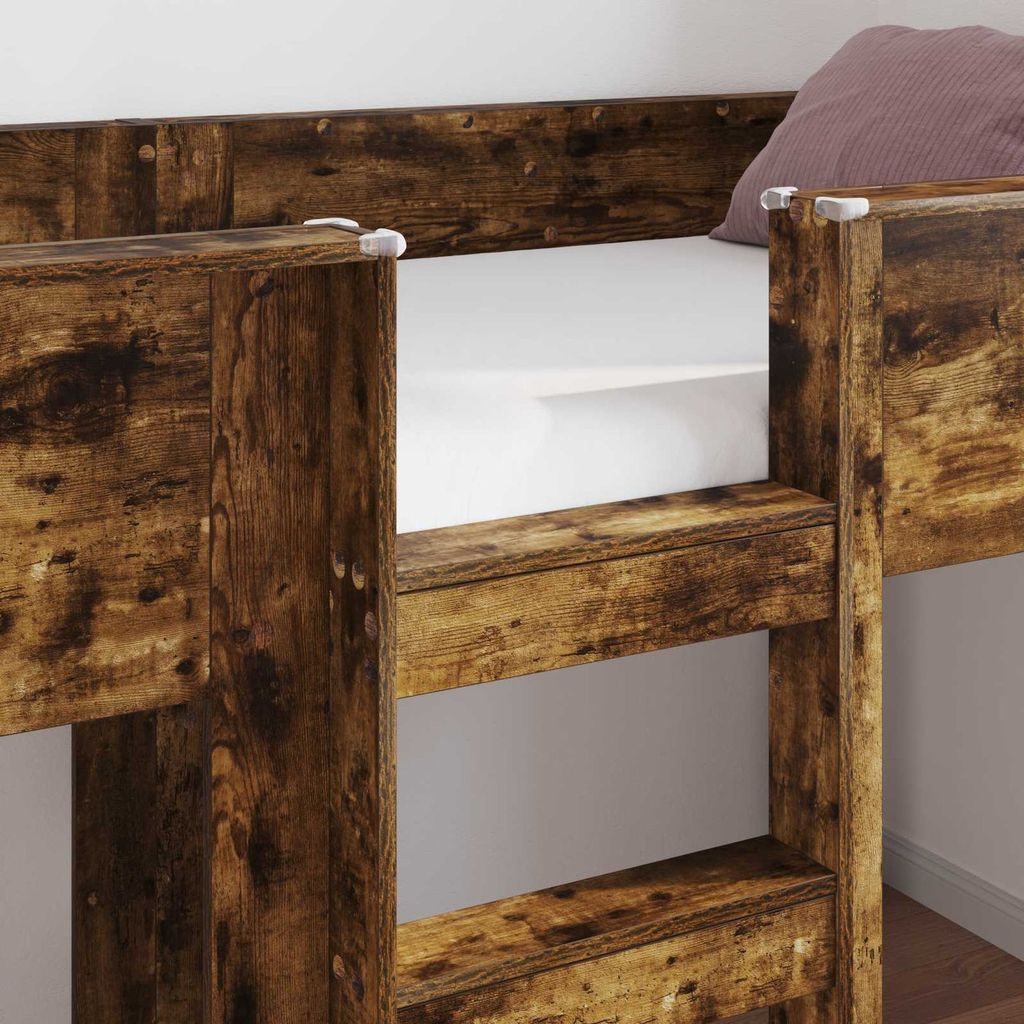 Bunk Bed for Kids Smoked Oak 80 x 200 cm Engineered wood