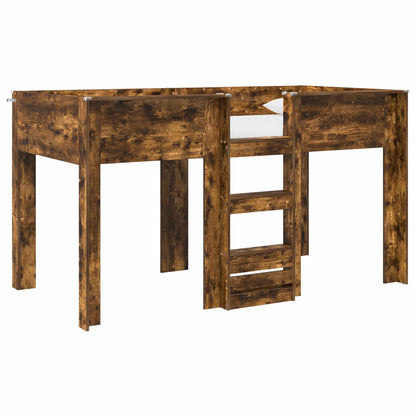 Bunk Bed for Kids Smoked Oak 100 x 200 cm Engineered wood